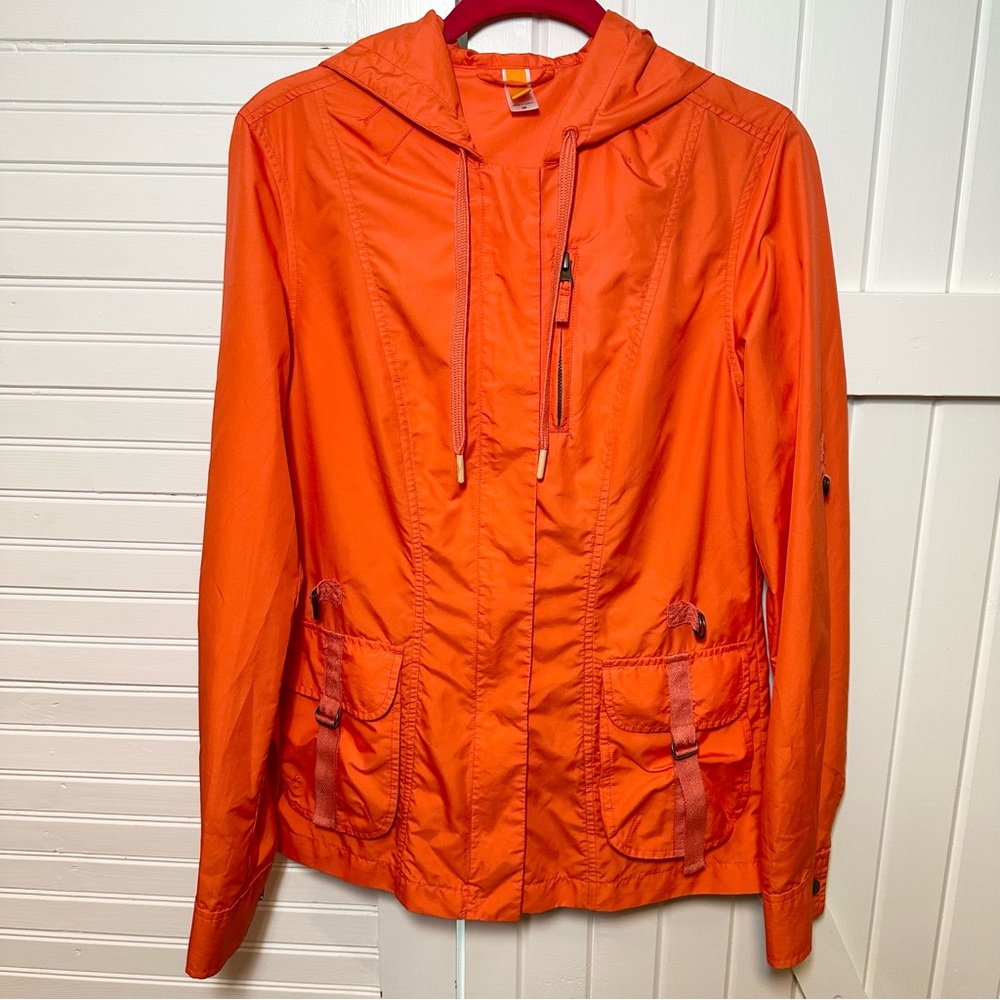 Coral Orange Hooded Jacket